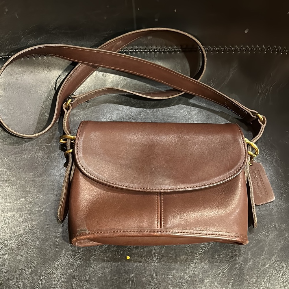 COACH 9801 Legacy Equestrian Brown Glove Leather Bag - Picture 2 of 7
